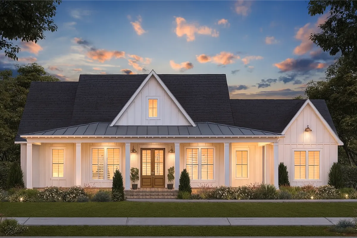 Cedar Meadow Farmhouse exterior rendering