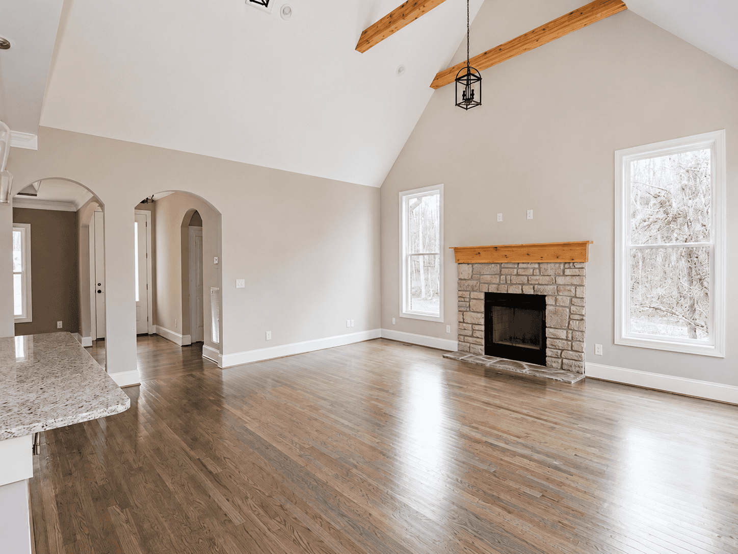 Chatham County New Homes | Vaulted Living Room