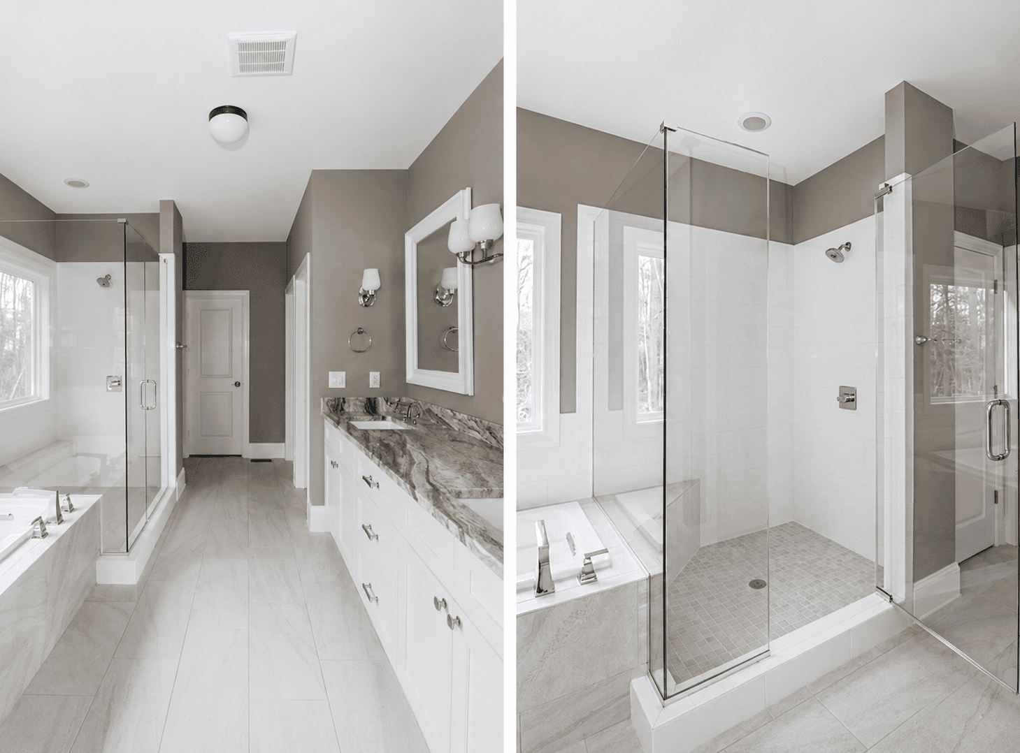 Chatham County New Homes | First Floor Owners Suite Bath