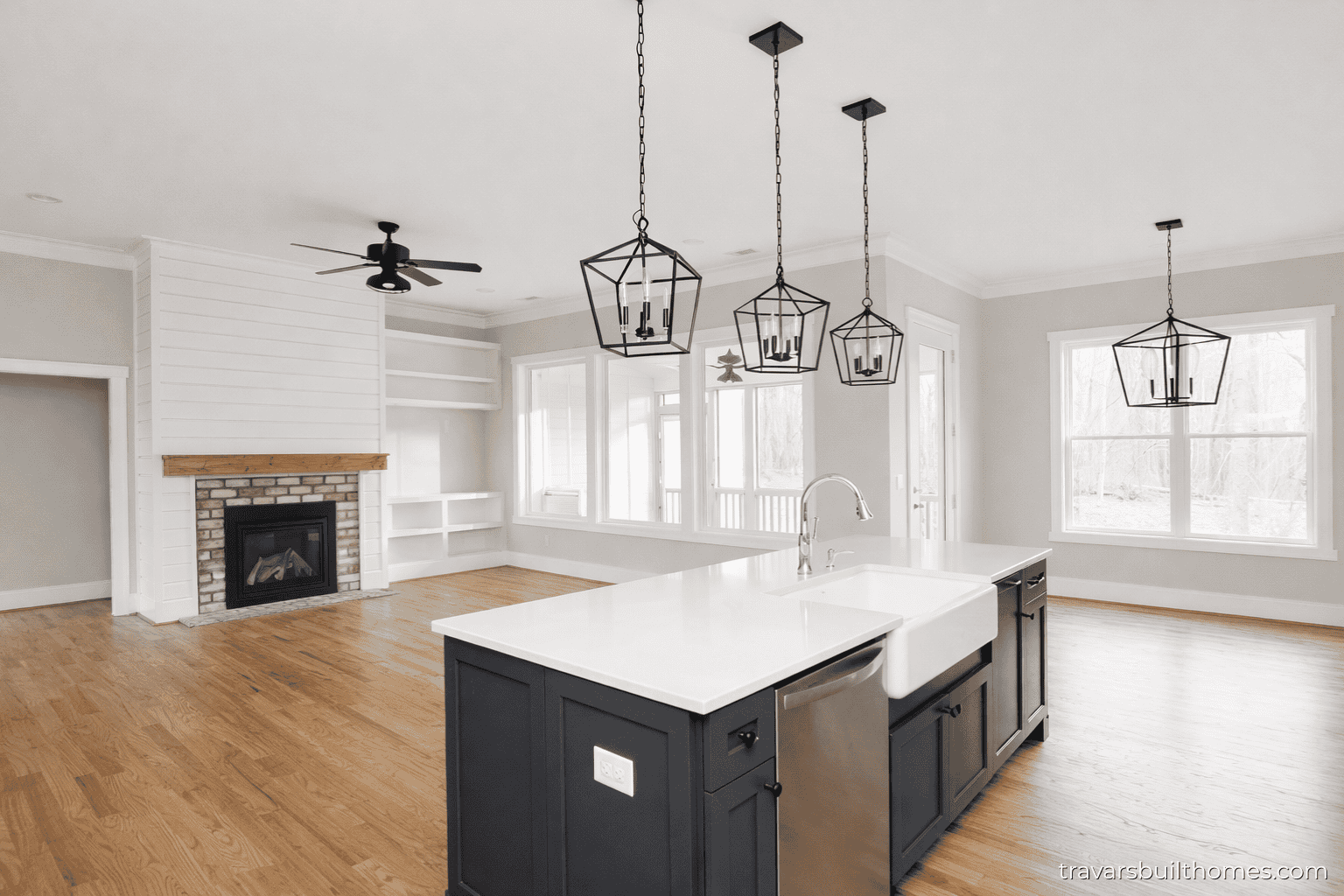 Farmhouse Kitchen Island | Mebane NC New Homes