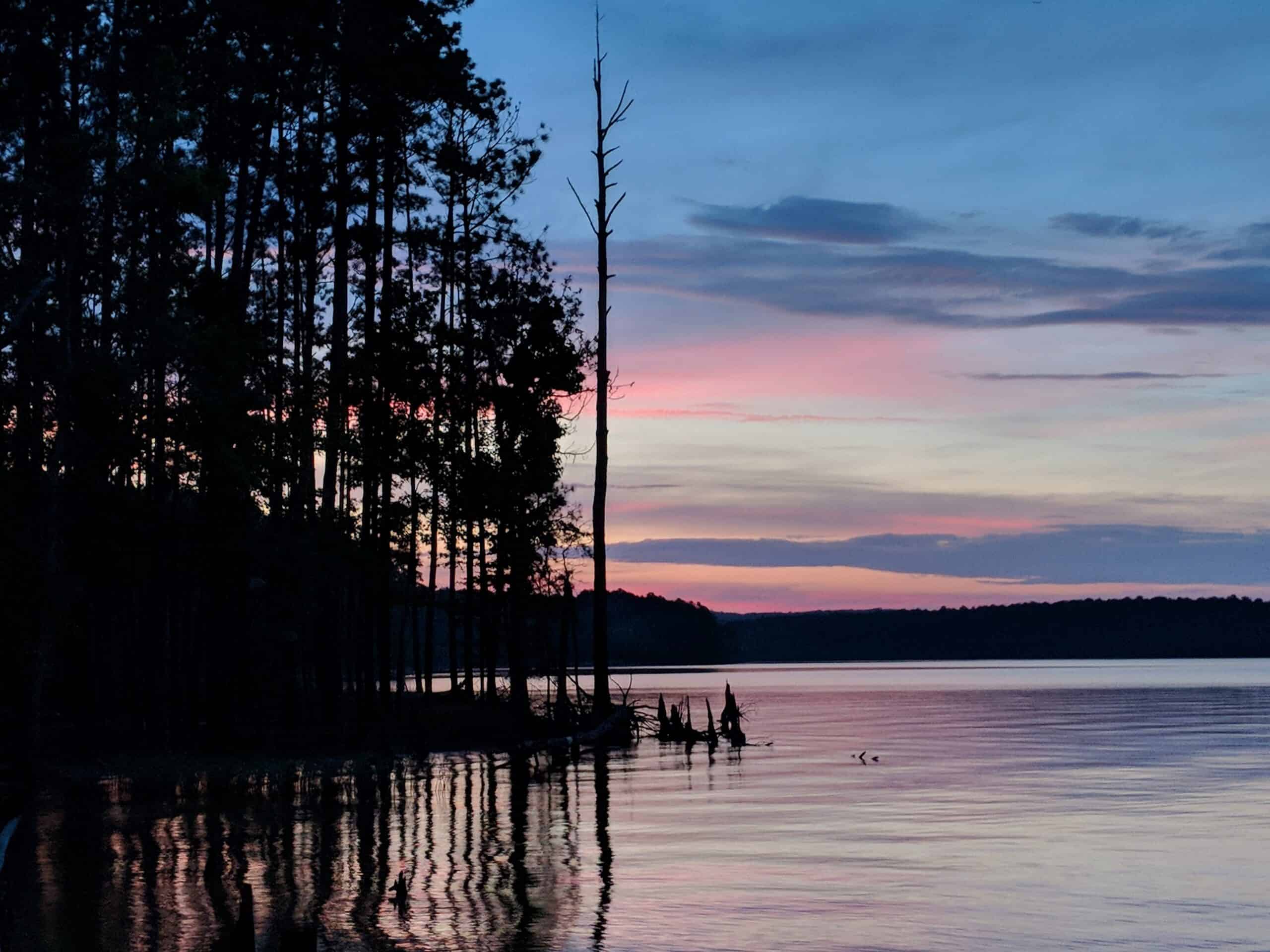 Sunset parkers Creek jordan Lake sp NC