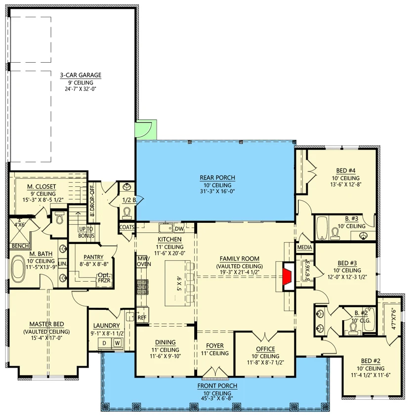 Carroway House floor plan