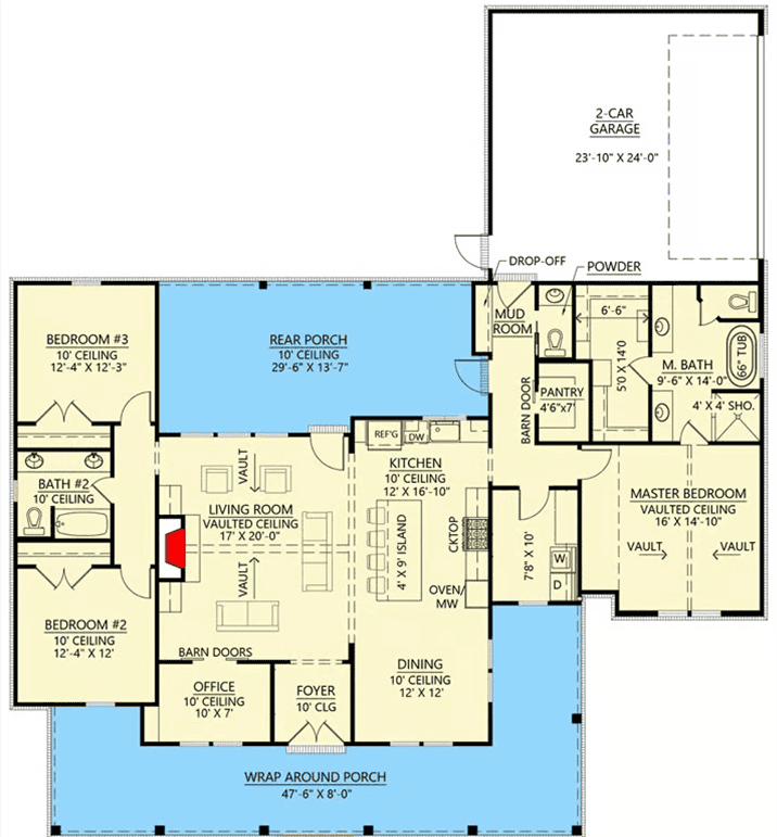 Cedar Meadow Farmhouse floor plan