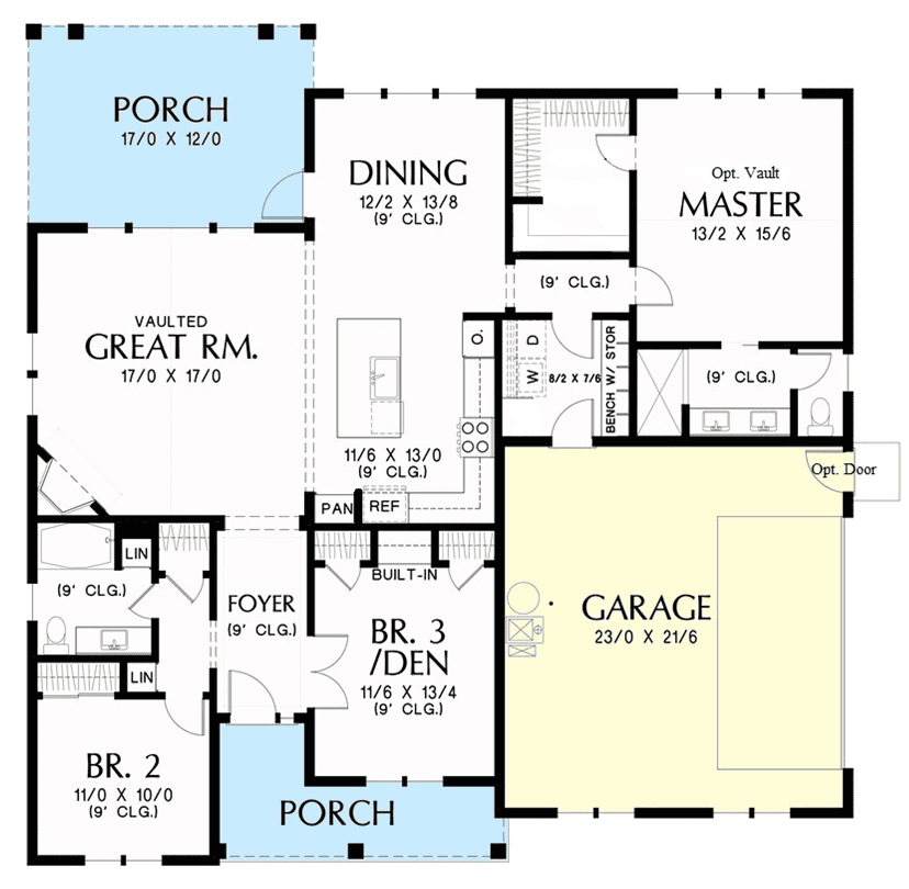 Ranch Style Farmhouse Plan