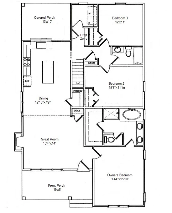 Greenfield Cottage floor plan