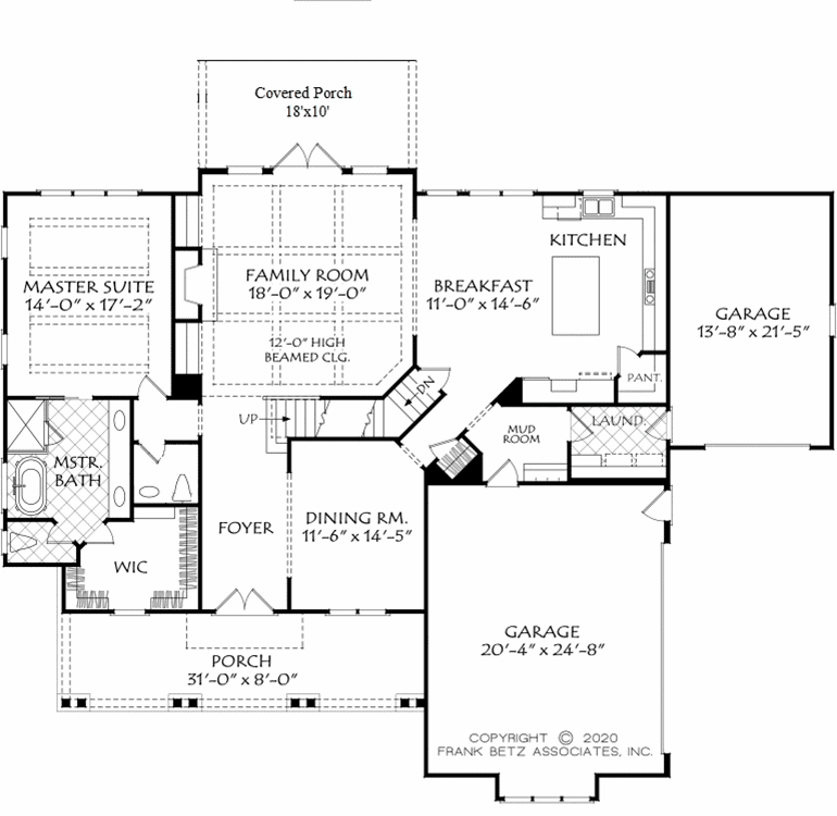 White Farmhouse with Downstairs Owner's Suite