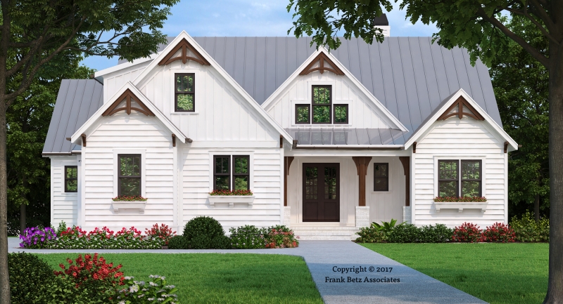 Hickory Flat | White Farmhouse | Frank Betz Floor Plan