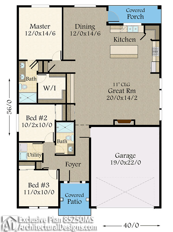 One Story Country Home Plan