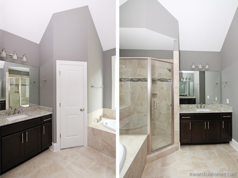 Raleigh Custom Homes | First Floor Owners Suite Bath