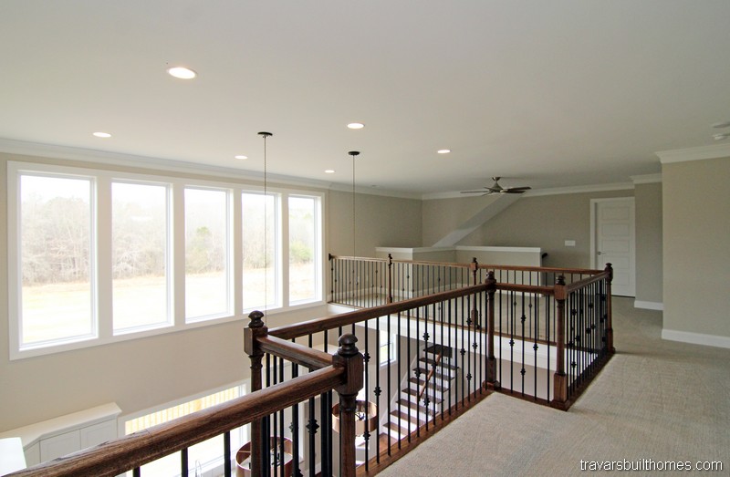 Chatham County NC Custom Homes | Second Story Overlook Railing