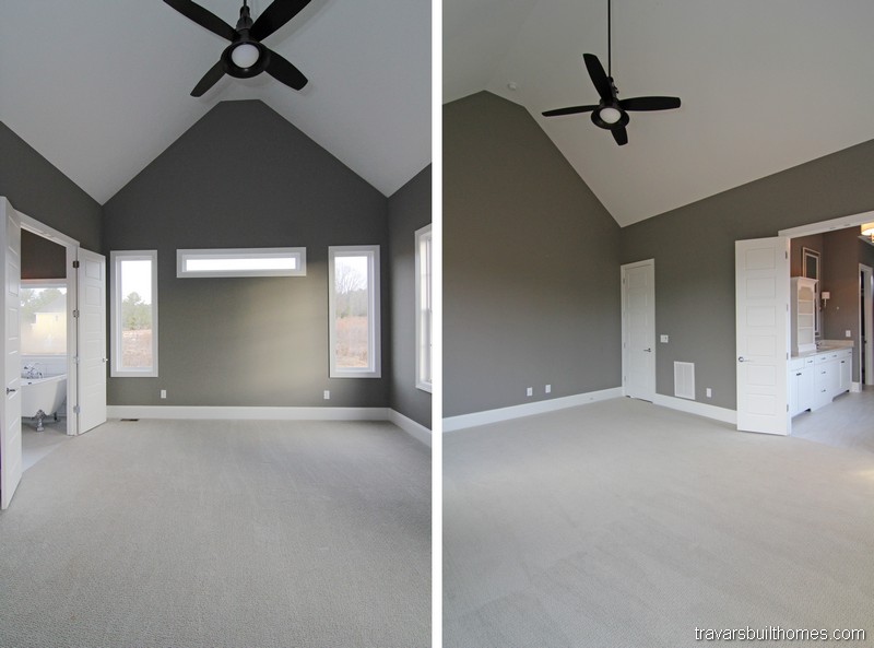 Chatham County NC Custom Homes | Vaulted Ceiling Master Bedroom