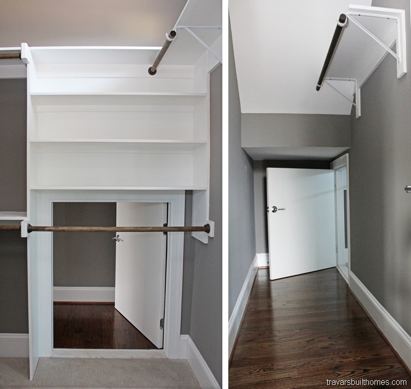 Chatham County NC Custom Homes | Secret Passage in Closet