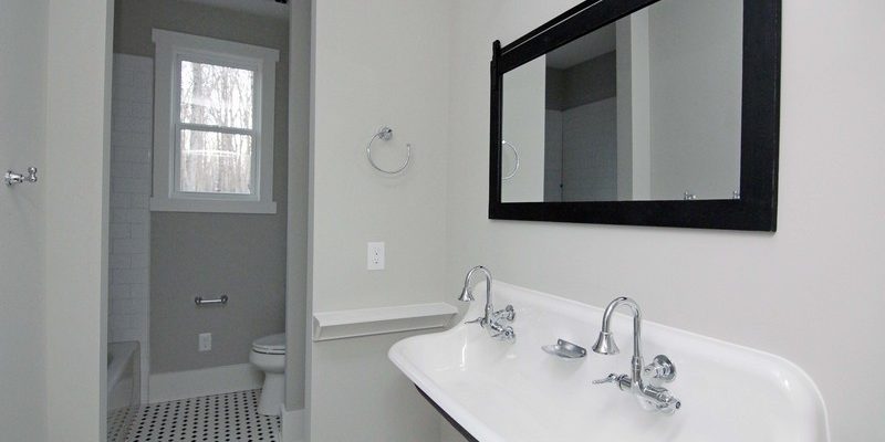 White and Black Bathrooms | Mebane NC New Homes