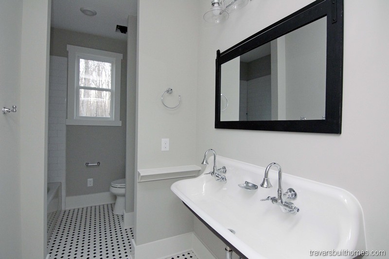 White and Black Bathrooms | Mebane NC New Homes