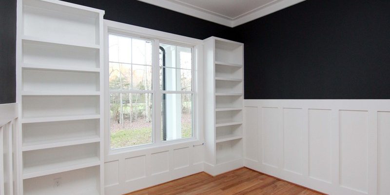 Built In Bookcase Walls | Mebane NC New Homes