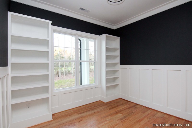 Built In Bookcase Walls | Mebane NC New Homes