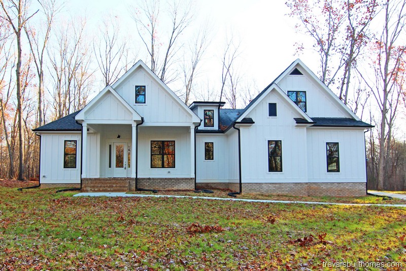 Mebane NC New Homes | White Farmhouse Exterior