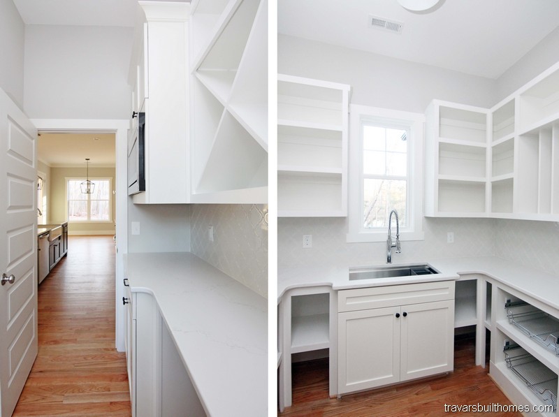 Modern Farmhouse Walk In Pantry | Mebane NC New Homes