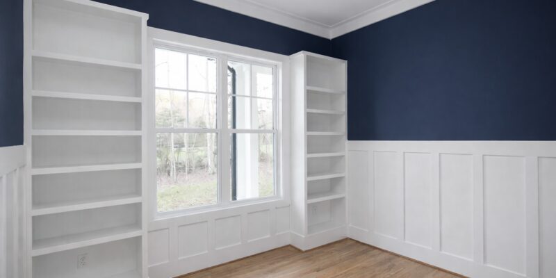 Built In Bookcase Walls | Mebane NC New Homes