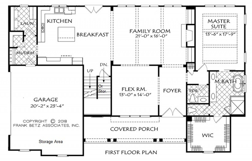 NC Custom Home Floor Plan | Downstairs Master Bedrooms Homes