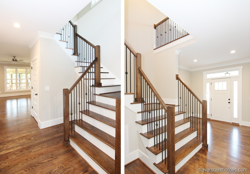 Wrap Around Staircase | Chapel Hill New Home Builder