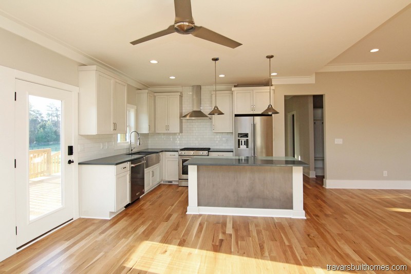 Two Tone White Farmhouse Kitchen | On Your Lot Builder Chapel Hill NC