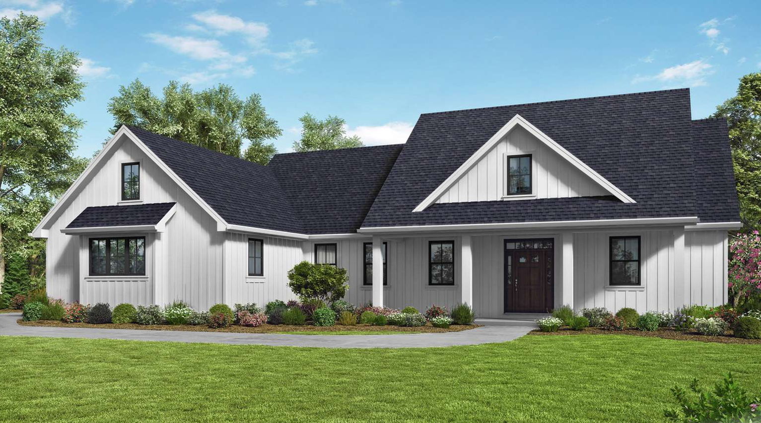 Cary - Ranch Farmhouse House Plan