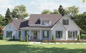 One Story White Modern Farmhouse in NC