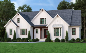 Custom Farmhouse Plan with White Exterior