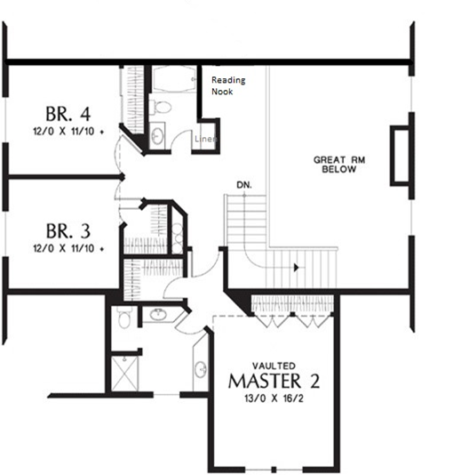 Multi-Generational Layout House Plan with Two Primary Bedrooms