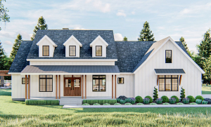 One Story White Farmhouse in NC