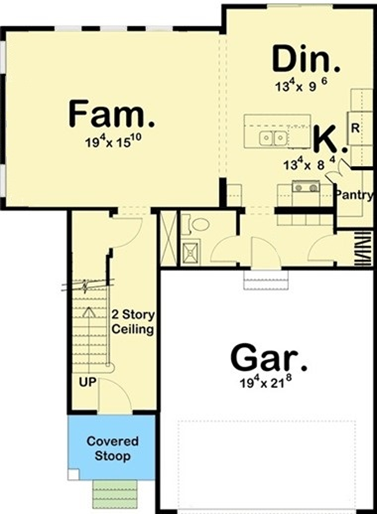 Two Story Contemporary Farmhouse Plan