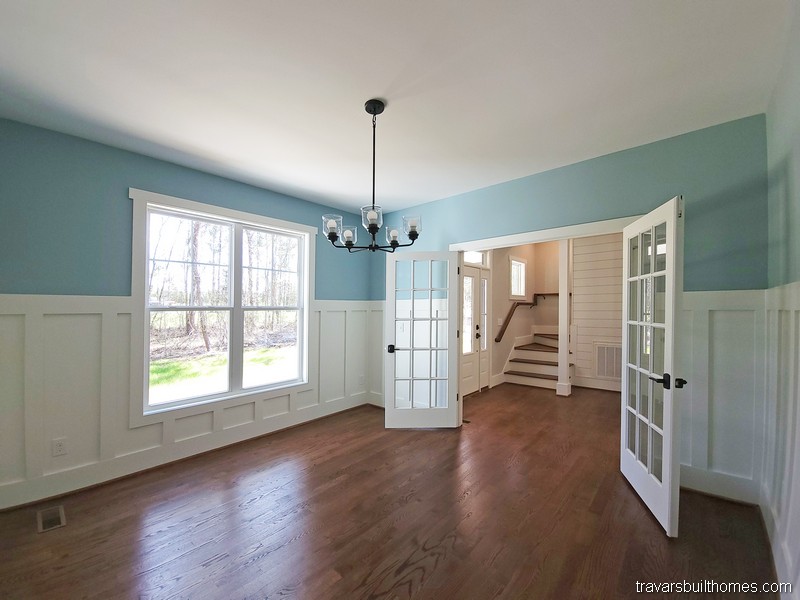 Home Office with Double French Doors