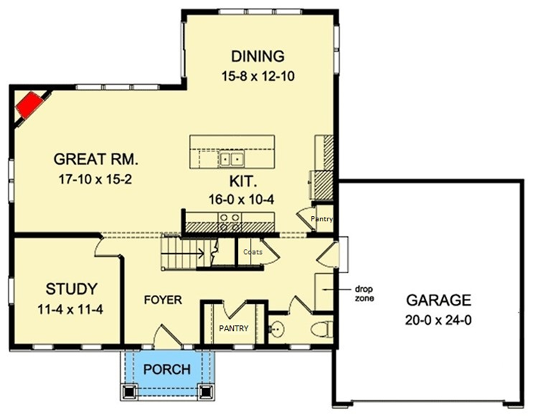 Craftsman Style Floor Plan